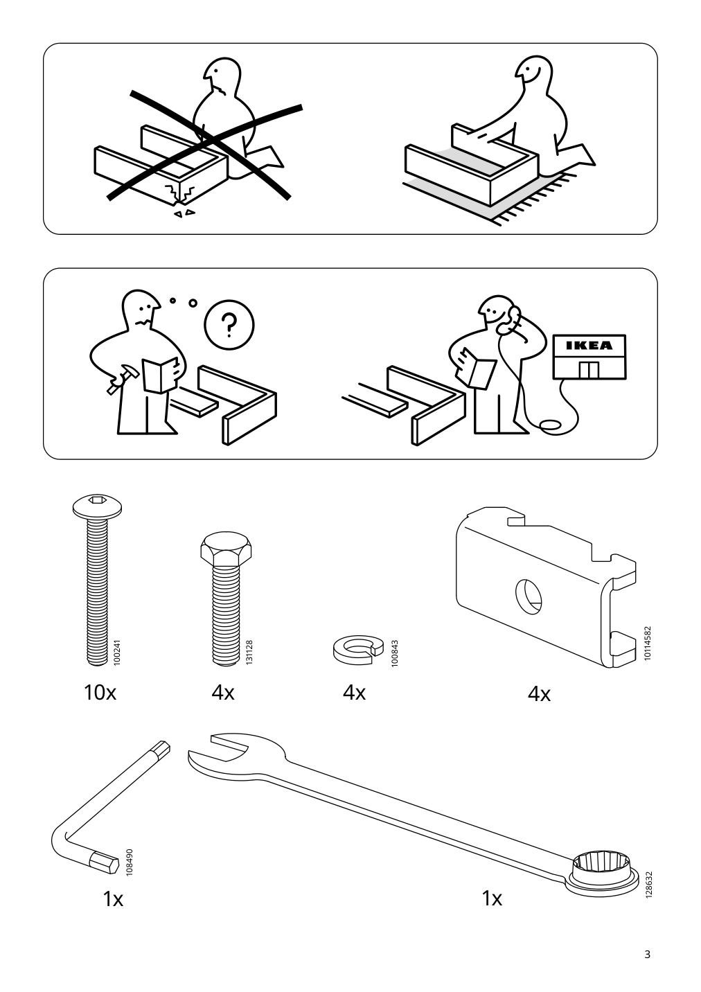 Assembly instructions for IKEA Sandsberg underframe for table top black | Page 3 - IKEA SANDSBERG / ÖSTANÖ table and 4 chairs 095.694.84