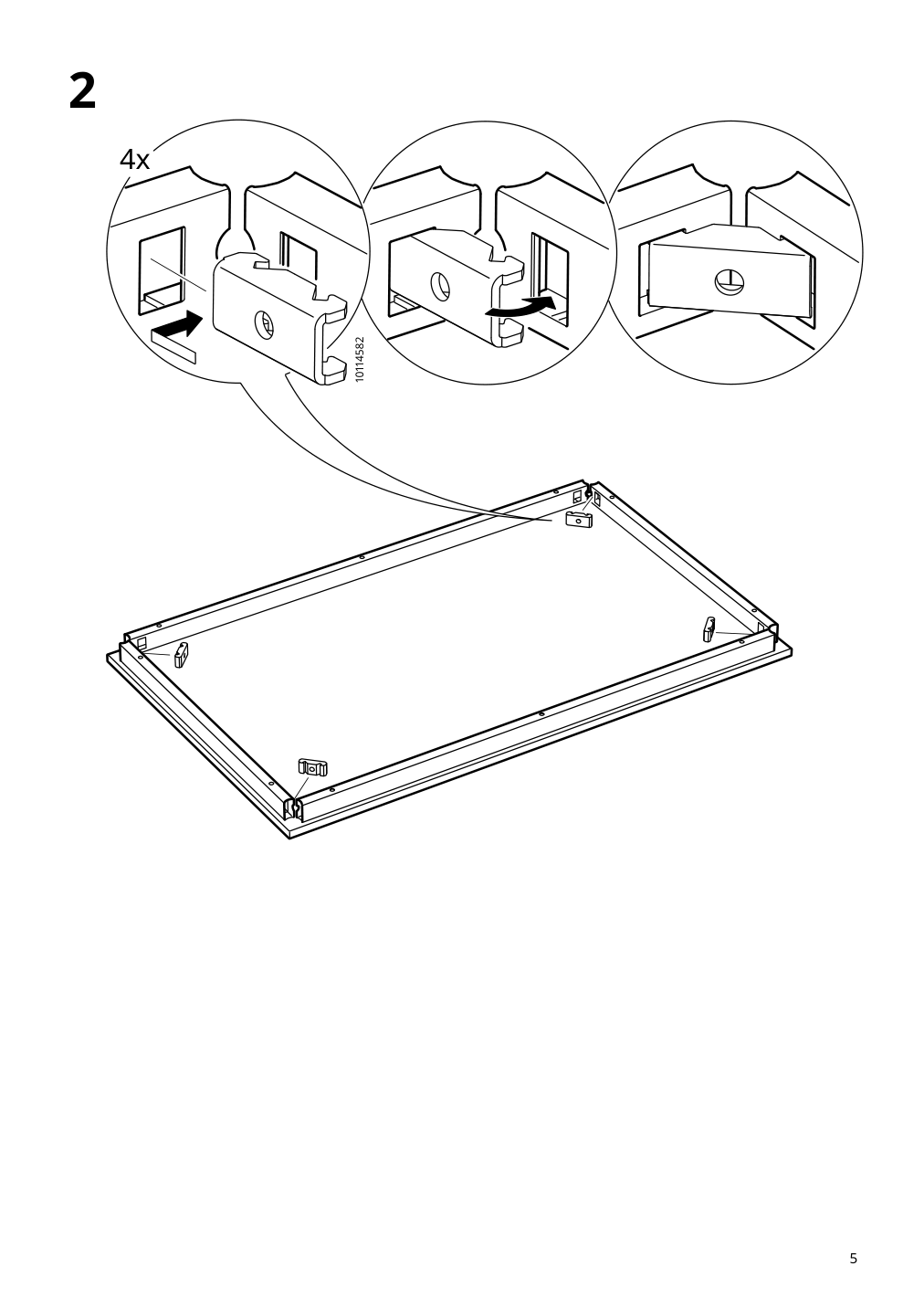 Assembly instructions for IKEA Sandsberg underframe for table top black | Page 5 - IKEA SANDSBERG / ÖSTANÖ table and 4 chairs 095.694.84