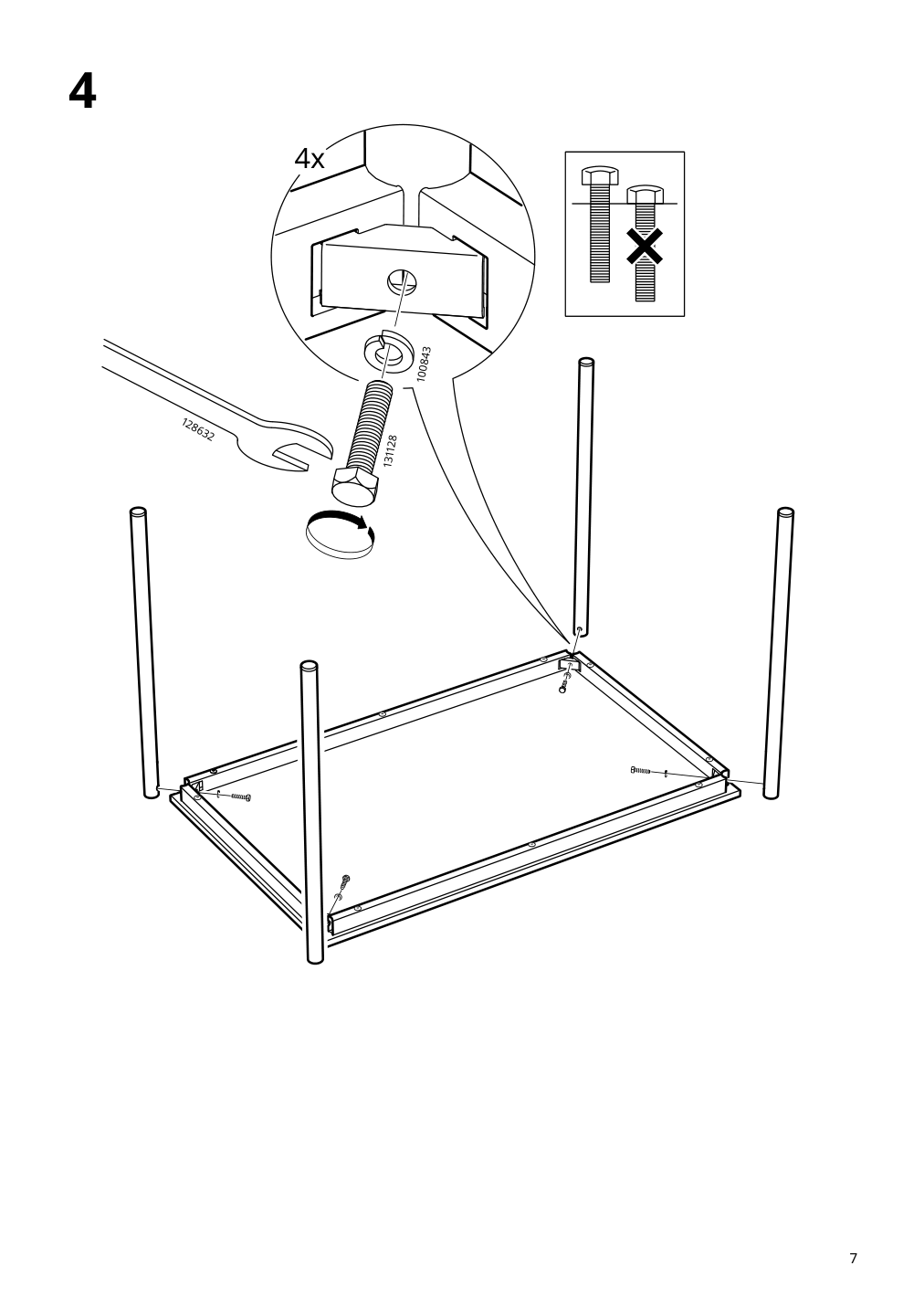 Assembly instructions for IKEA Sandsberg underframe for table top black | Page 7 - IKEA SANDSBERG / ÖSTANÖ table and 4 chairs 095.694.84