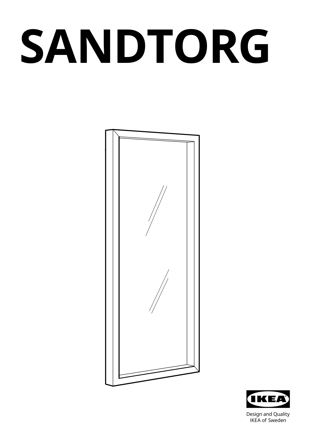 Assembly instructions for IKEA Sandtorg mirror black | Page 1 - IKEA SANDTORG mirror 104.201.33