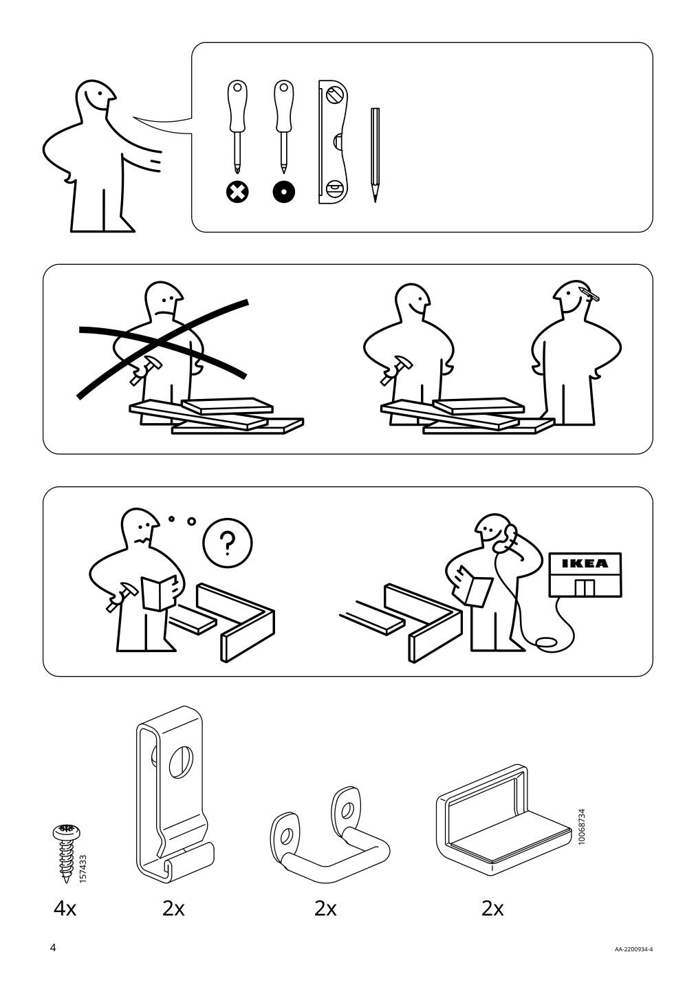 Assembly instructions for IKEA Sandtorg mirror black | Page 4 - IKEA SANDTORG mirror 104.201.33