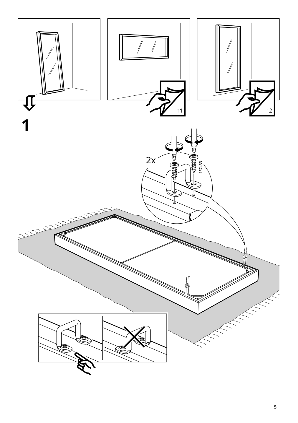 Assembly instructions for IKEA Sandtorg mirror black | Page 5 - IKEA SANDTORG mirror 104.201.33