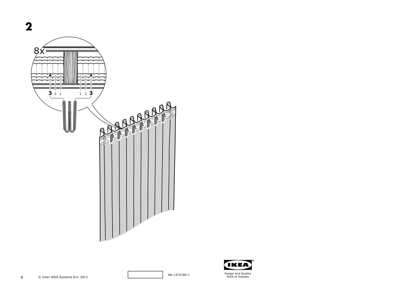 Assembly instructions for IKEA Sanela room darkening curtains 1 pair dark blue | Page 1 - IKEA SANELA room darkening curtains, 1 pair 404.444.82