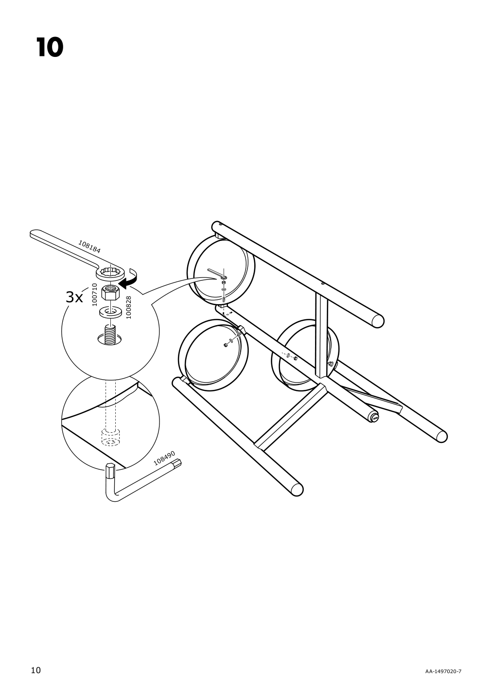 Assembly instructions for IKEA Satsumas plant stand bamboo white | Page 10 - IKEA SATSUMAS plant stand 402.581.54