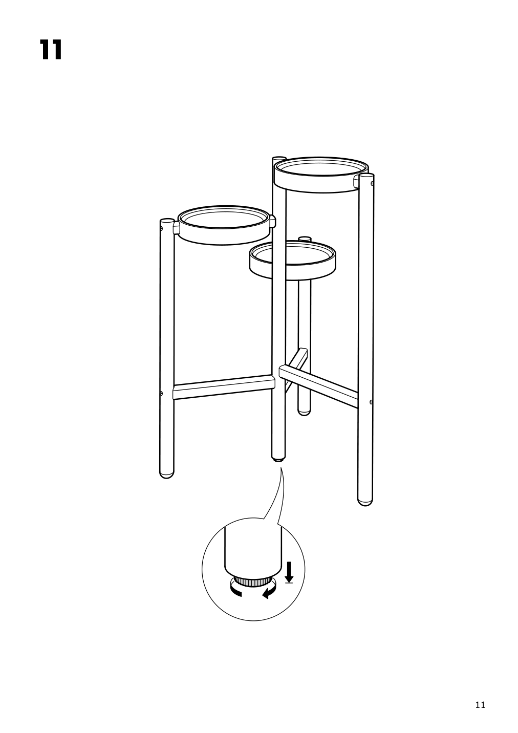 Assembly instructions for IKEA Satsumas plant stand bamboo white | Page 11 - IKEA SATSUMAS plant stand 402.581.54