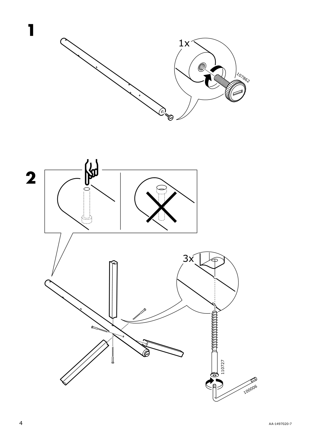 Assembly instructions for IKEA Satsumas plant stand bamboo white | Page 4 - IKEA SATSUMAS plant stand 402.581.54