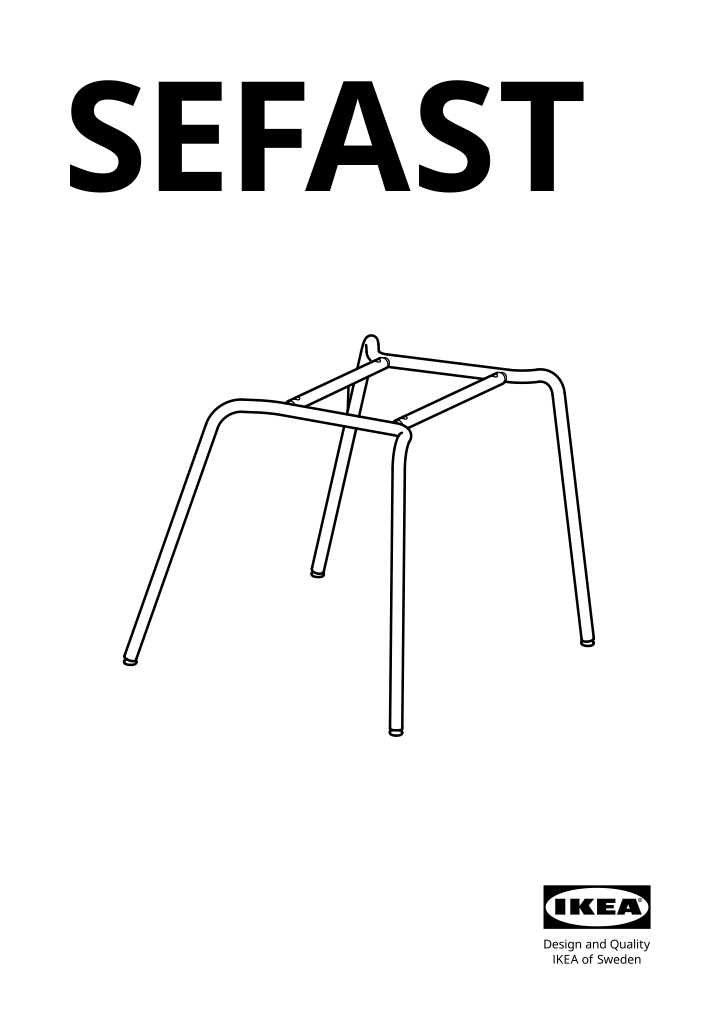 Assembly instructions for IKEA Sefast underframe black | Page 1 - IKEA TOMMARYD / LIDÅS table and 4 chairs 195.090.60