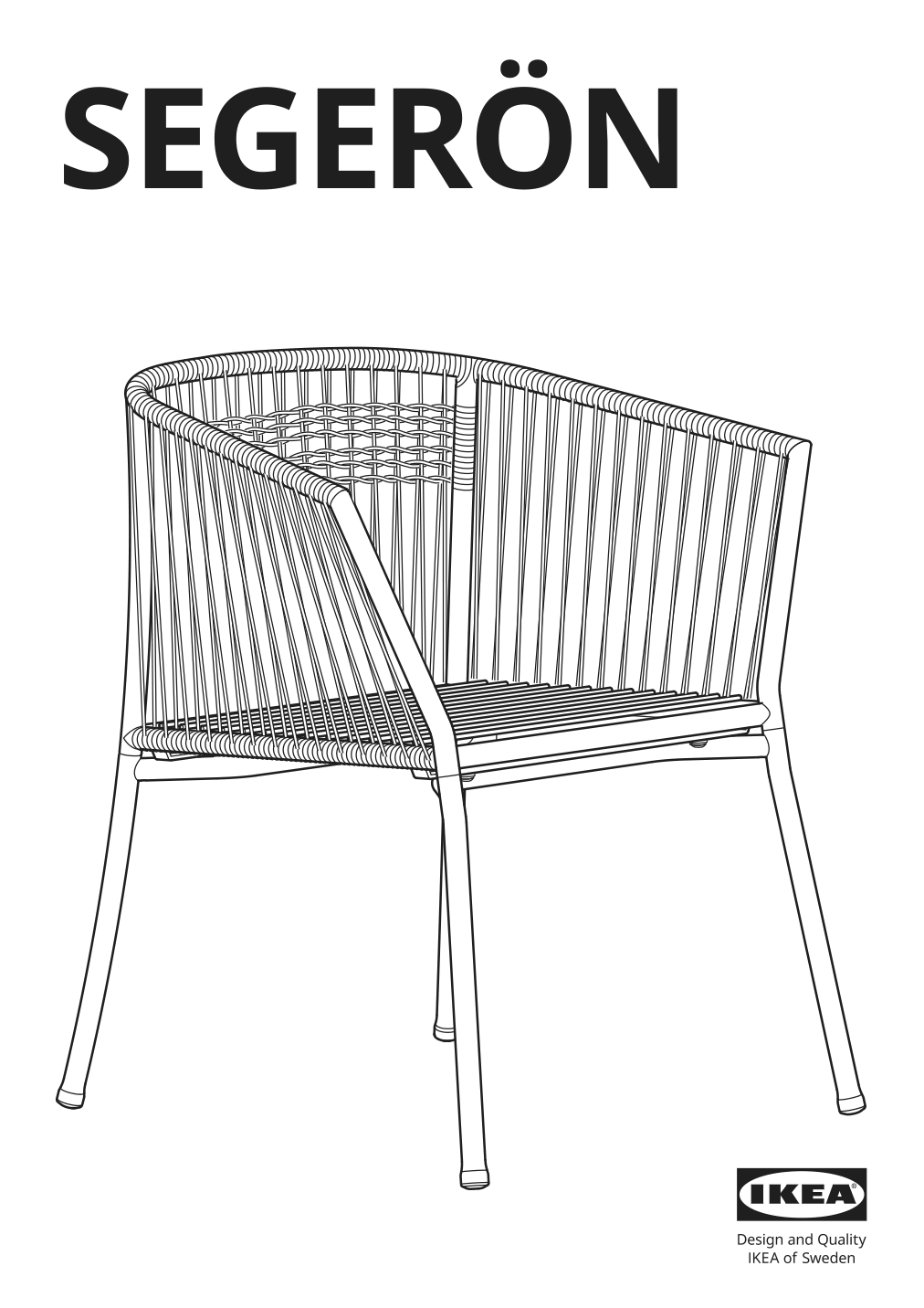 Assembly instructions for IKEA Segeroen armchair outdoor dark green | Page 1 - IKEA SEGERÖN armchair, outdoor 194.948.41