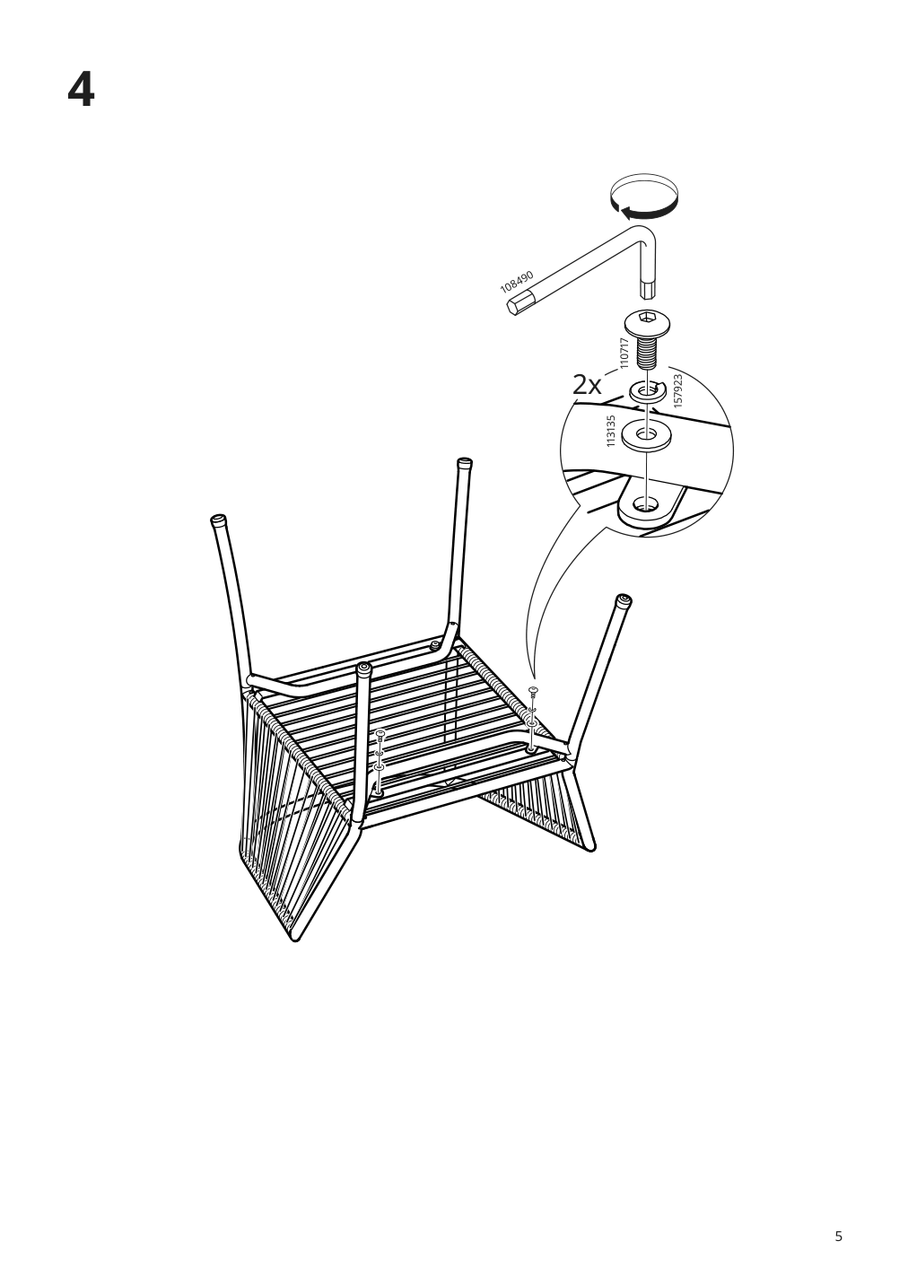 Assembly instructions for IKEA Segeroen armchair outdoor dark green | Page 5 - IKEA SEGERÖN armchair, outdoor 194.948.41