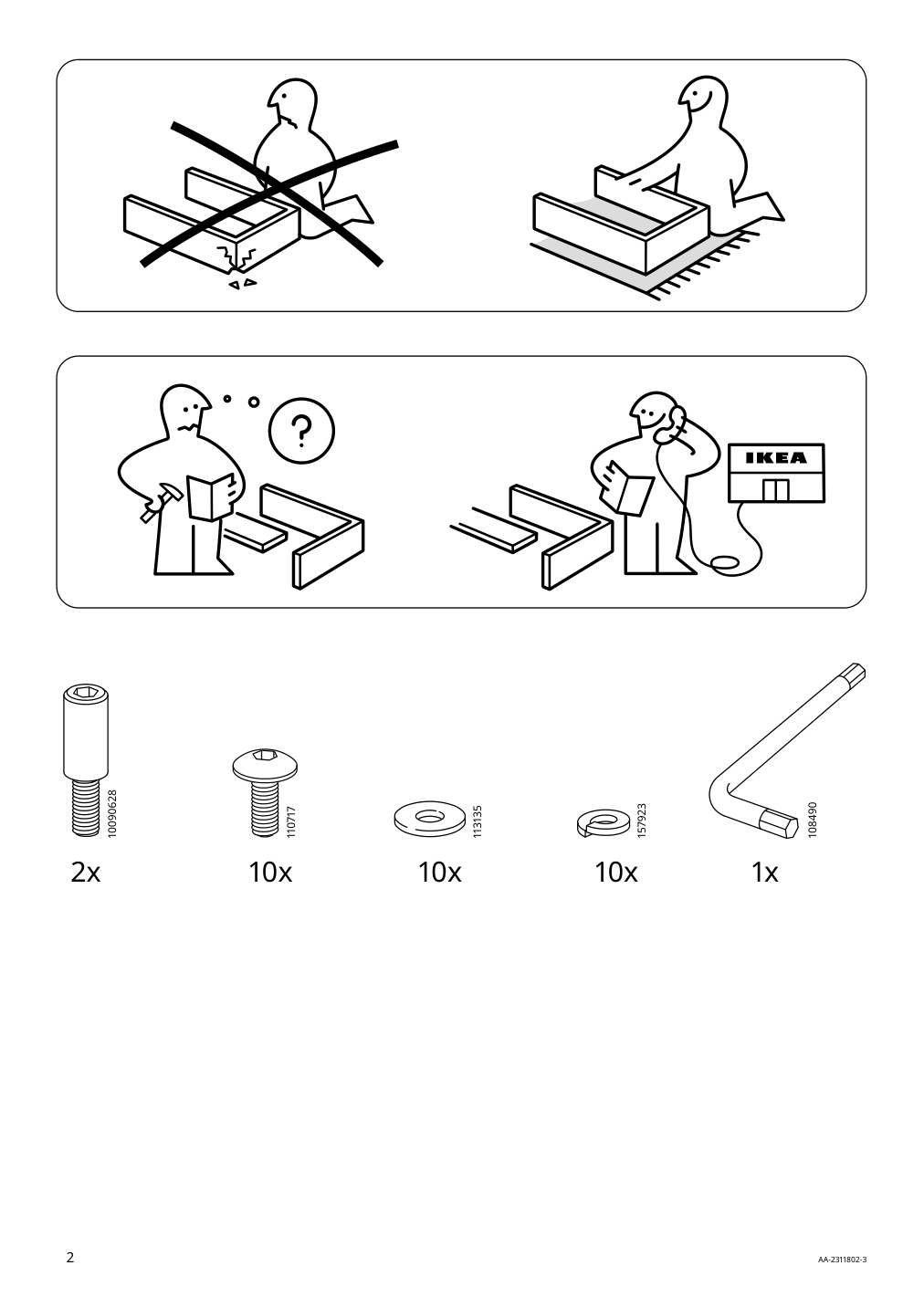 Assembly instructions for IKEA Segeroen bar stool outdoor white beige | Page 2 - IKEA SEGERÖN bar stool, outdoor 905.108.08