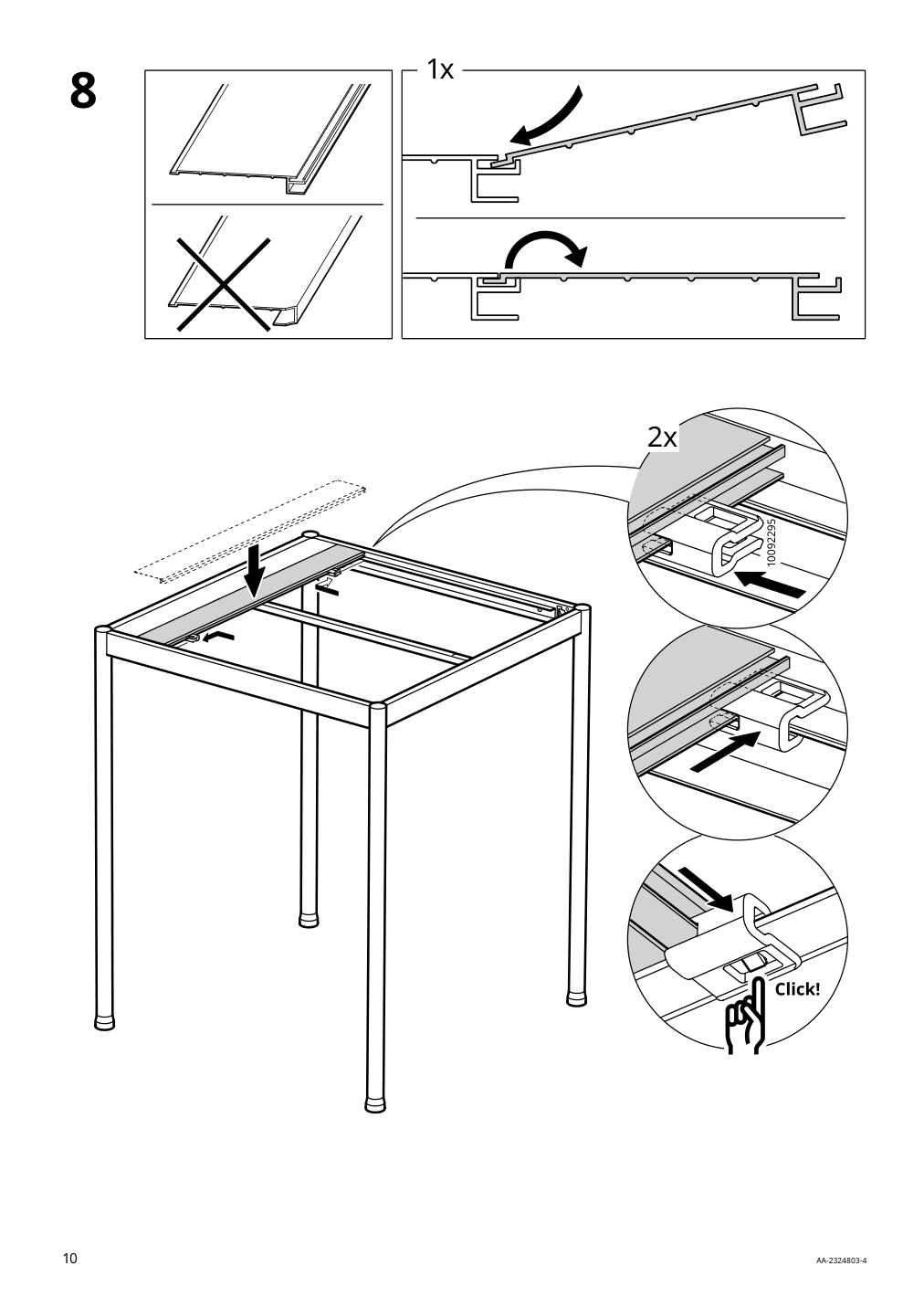 Assembly instructions for IKEA Segeroen bar table outdoor white beige | Page 10 - IKEA SEGERÖN bar table, outdoor 605.108.00