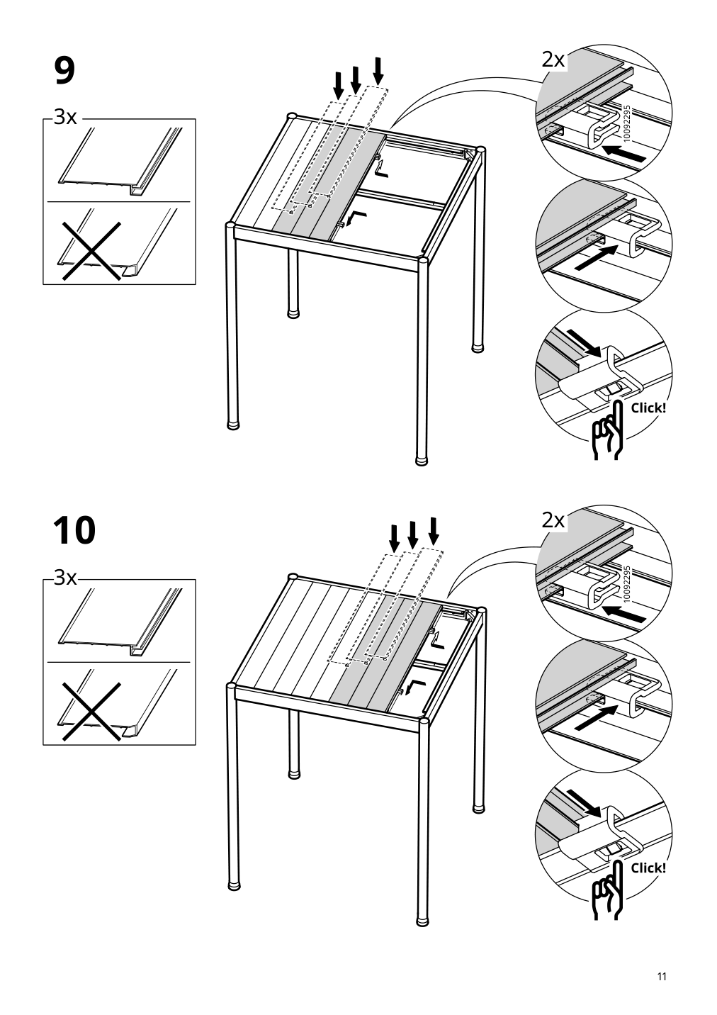 Assembly instructions for IKEA Segeroen bar table outdoor white beige | Page 11 - IKEA SEGERÖN bar table, outdoor 605.108.00