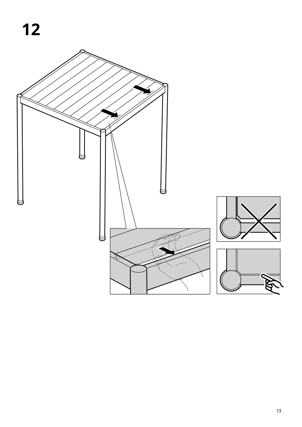 Assembly instructions for IKEA Segeroen bar table outdoor white beige | Page 13 - IKEA SEGERÖN bar table, outdoor 605.108.00