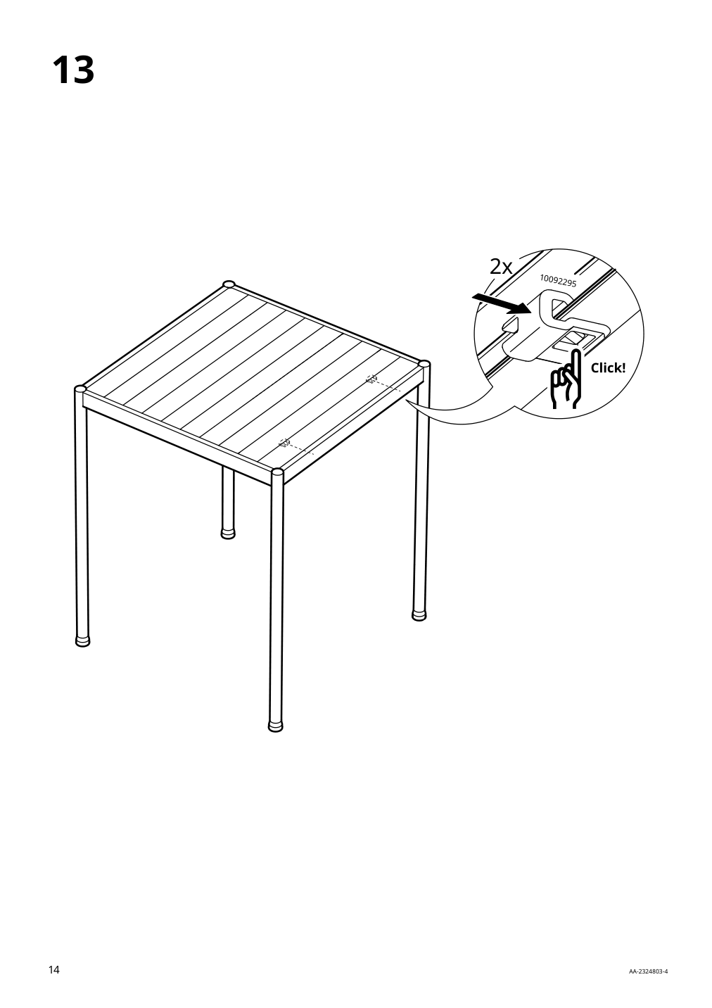 Assembly instructions for IKEA Segeroen bar table outdoor white beige | Page 14 - IKEA SEGERÖN bar table, outdoor 605.108.00