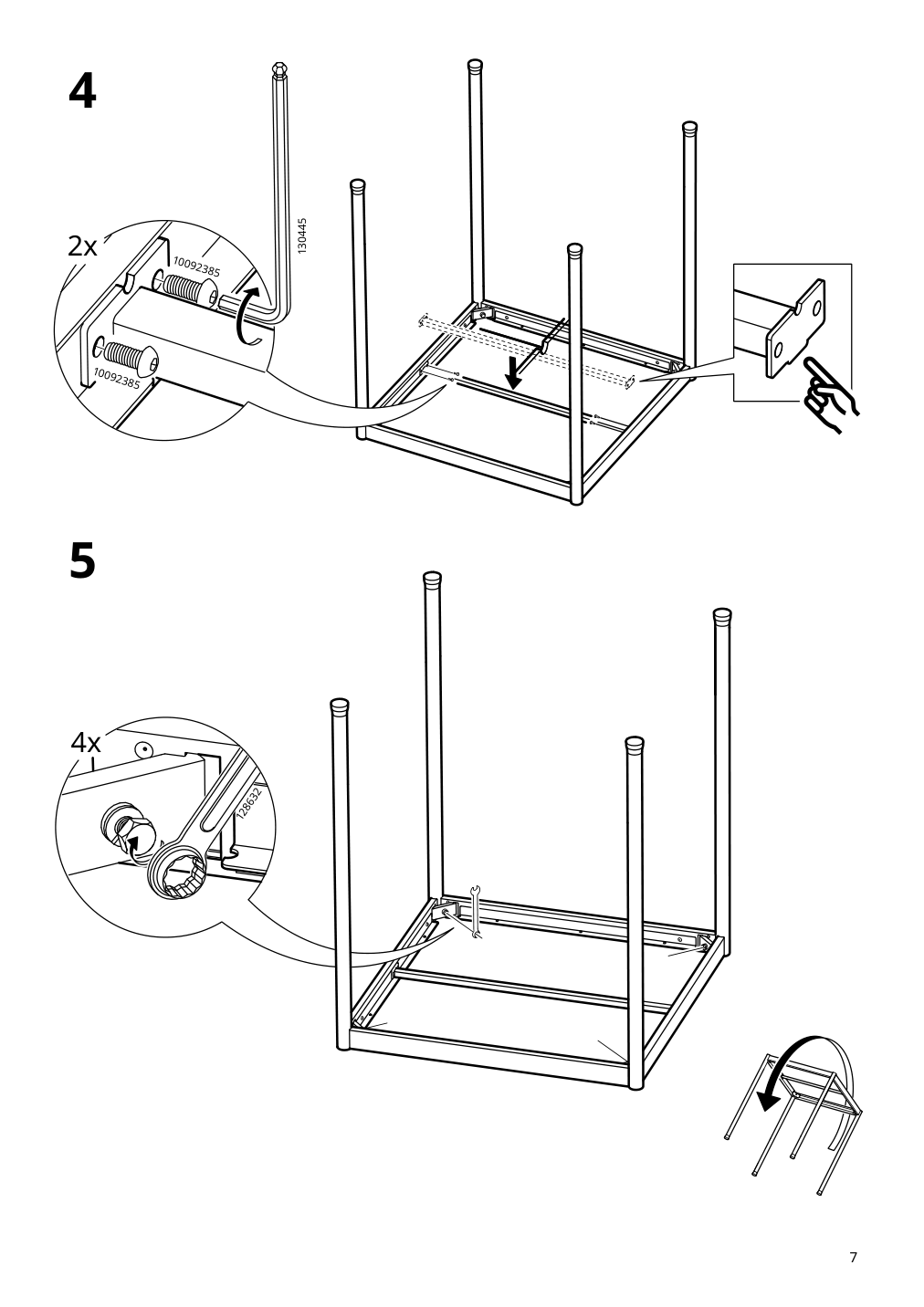 Assembly instructions for IKEA Segeroen bar table outdoor white beige | Page 7 - IKEA SEGERÖN bar table, outdoor 605.108.00