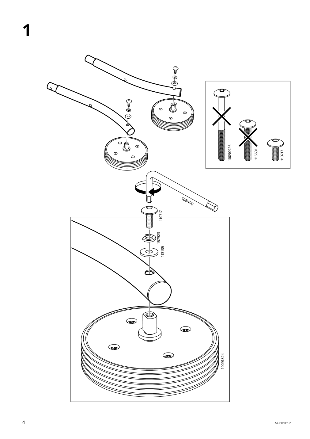 Assembly instructions for IKEA Segeroen chaise white beige | Page 4 - IKEA SEGERÖN chaise 205.107.98