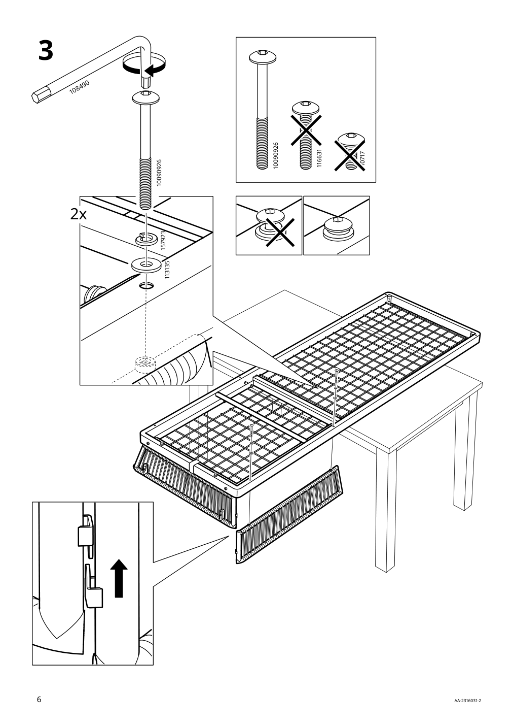 Assembly instructions for IKEA Segeroen chaise white beige | Page 6 - IKEA SEGERÖN chaise 205.107.98