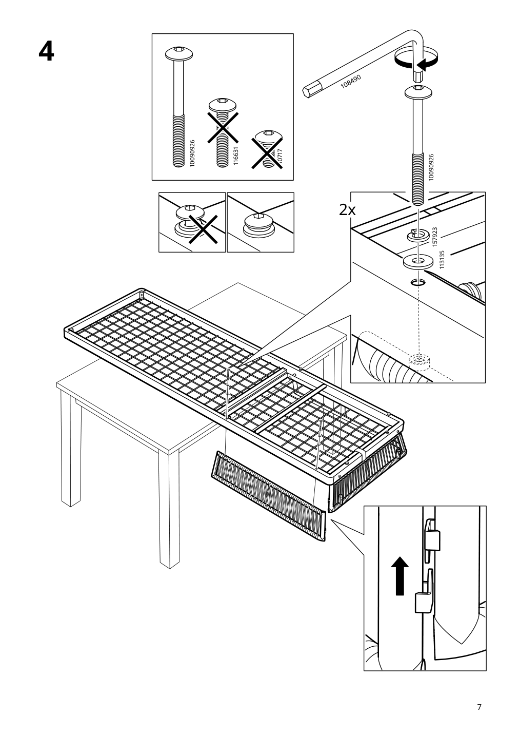 Assembly instructions for IKEA Segeroen chaise white beige | Page 7 - IKEA SEGERÖN chaise 205.107.98