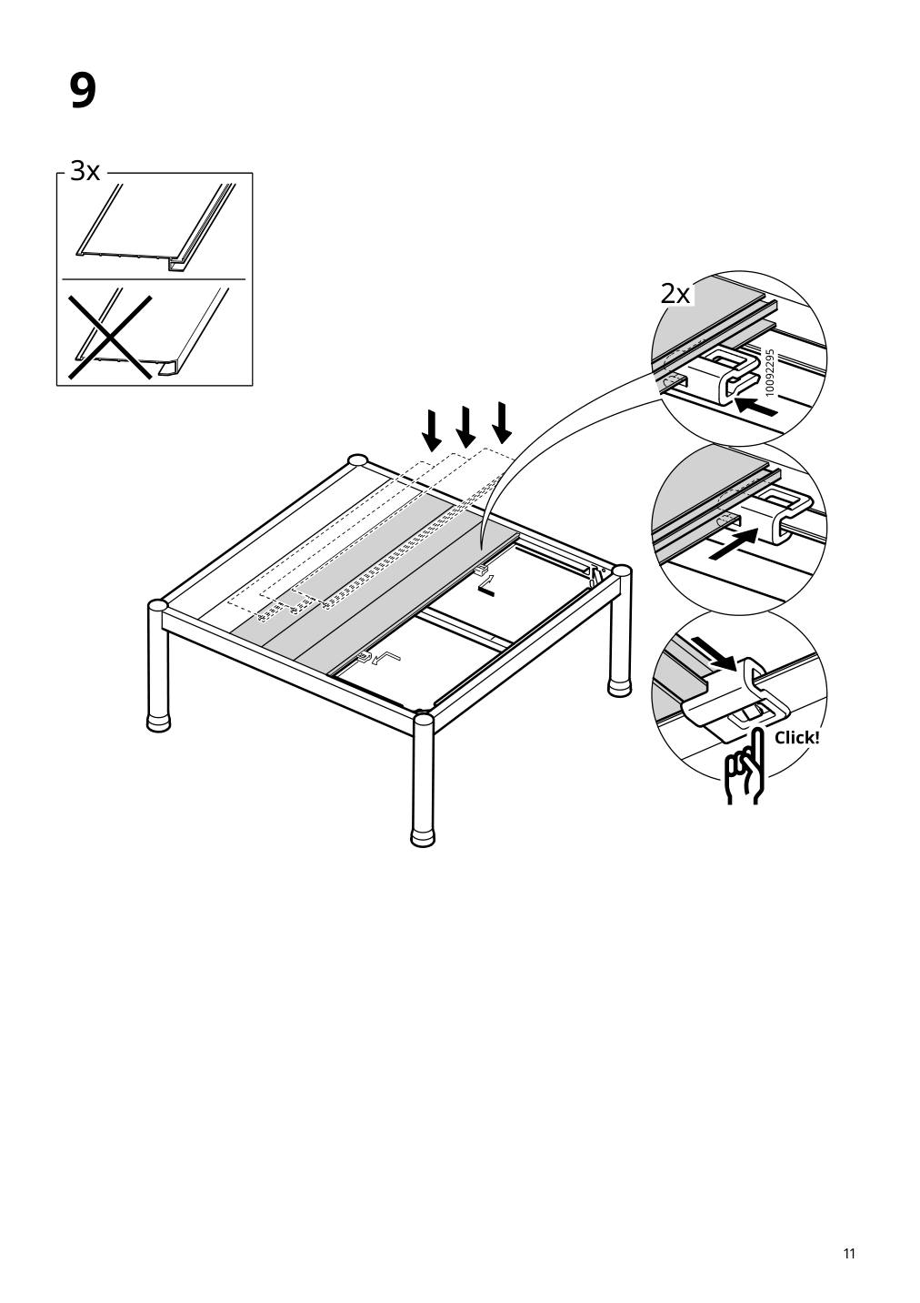 Assembly instructions for IKEA Segeroen coffee table outdoor white beige | Page 11 - IKEA SEGERÖN 3-seat conversation set 694.948.53