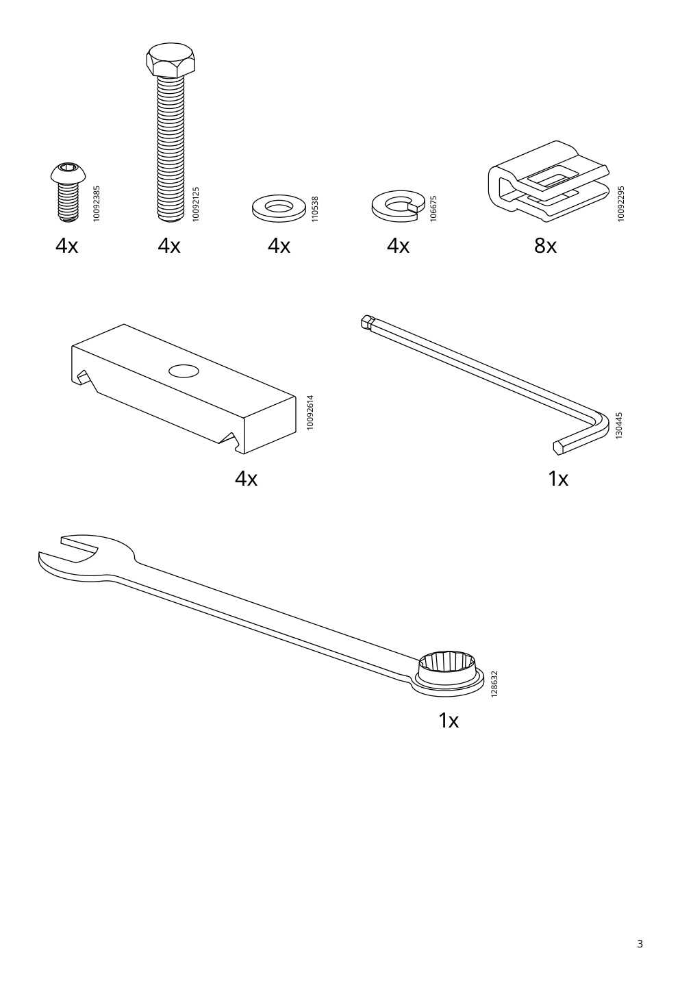 Assembly instructions for IKEA Segeroen coffee table outdoor white beige | Page 3 - IKEA SEGERÖN 3-seat conversation set 694.948.53