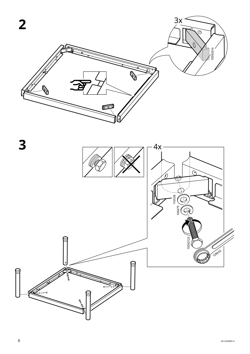 Assembly instructions for IKEA Segeroen coffee table outdoor white beige | Page 6 - IKEA SEGERÖN 3-seat conversation set 694.948.53