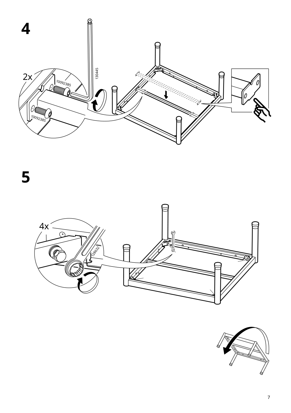 Assembly instructions for IKEA Segeroen coffee table outdoor white beige | Page 7 - IKEA SEGERÖN 3-seat conversation set 694.948.53