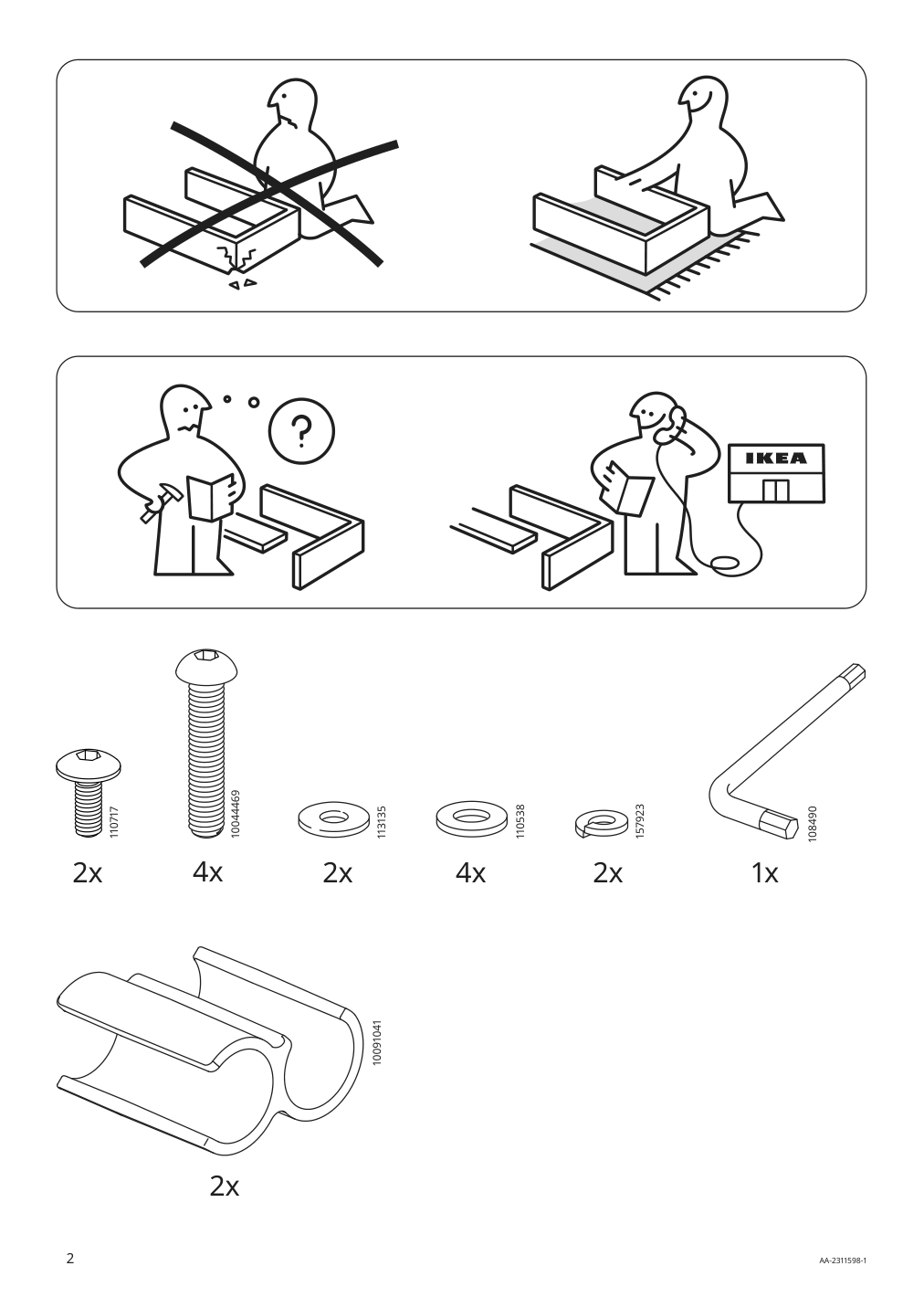 Assembly instructions for IKEA Segeroen corner section outdoor white beige | Page 2 - IKEA SEGERÖN corner section with pad 495.338.60