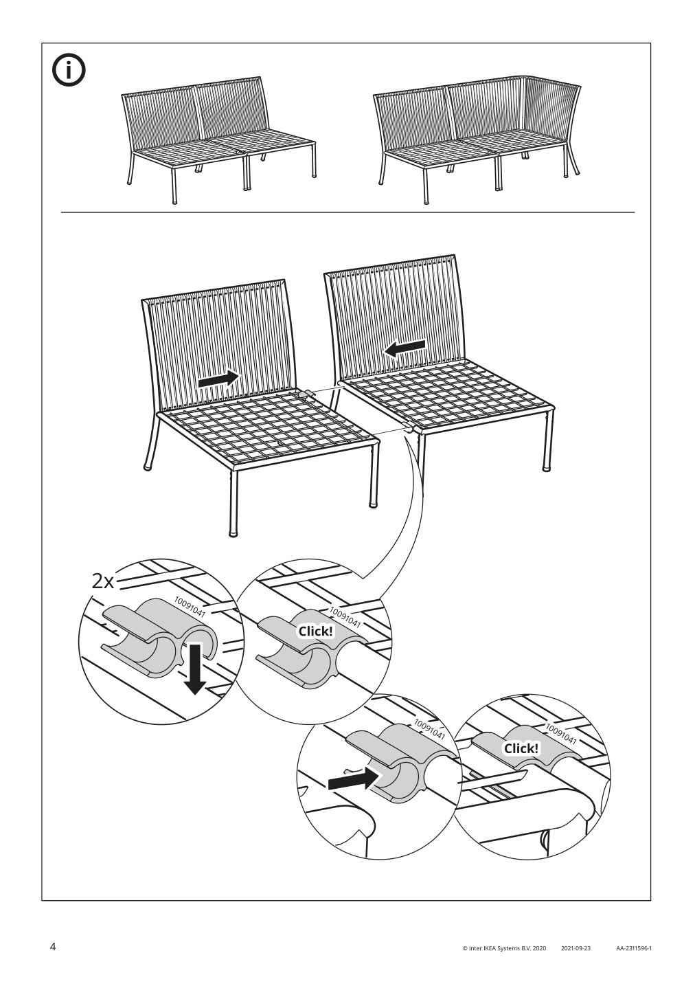 Assembly instructions for IKEA Segeroen one seat section outdoor white beige | Page 4 - IKEA SEGERÖN sectional, 3-seat corner 895.051.72