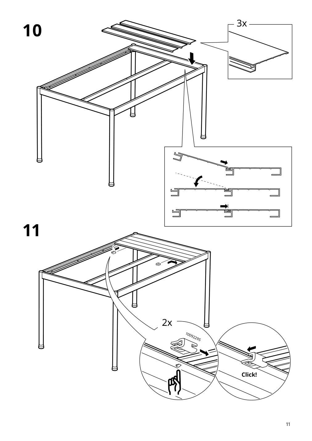 Assembly instructions for IKEA Segeroen table outdoor white beige | Page 11 - IKEA SEGERÖN table, outdoor 905.108.13