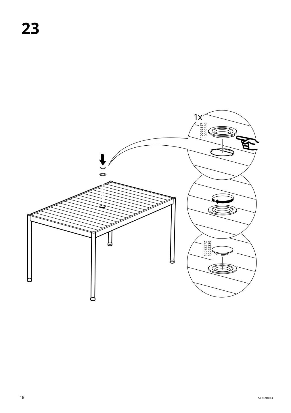 Assembly instructions for IKEA Segeroen table outdoor white beige | Page 18 - IKEA SEGERÖN table, outdoor 905.108.13