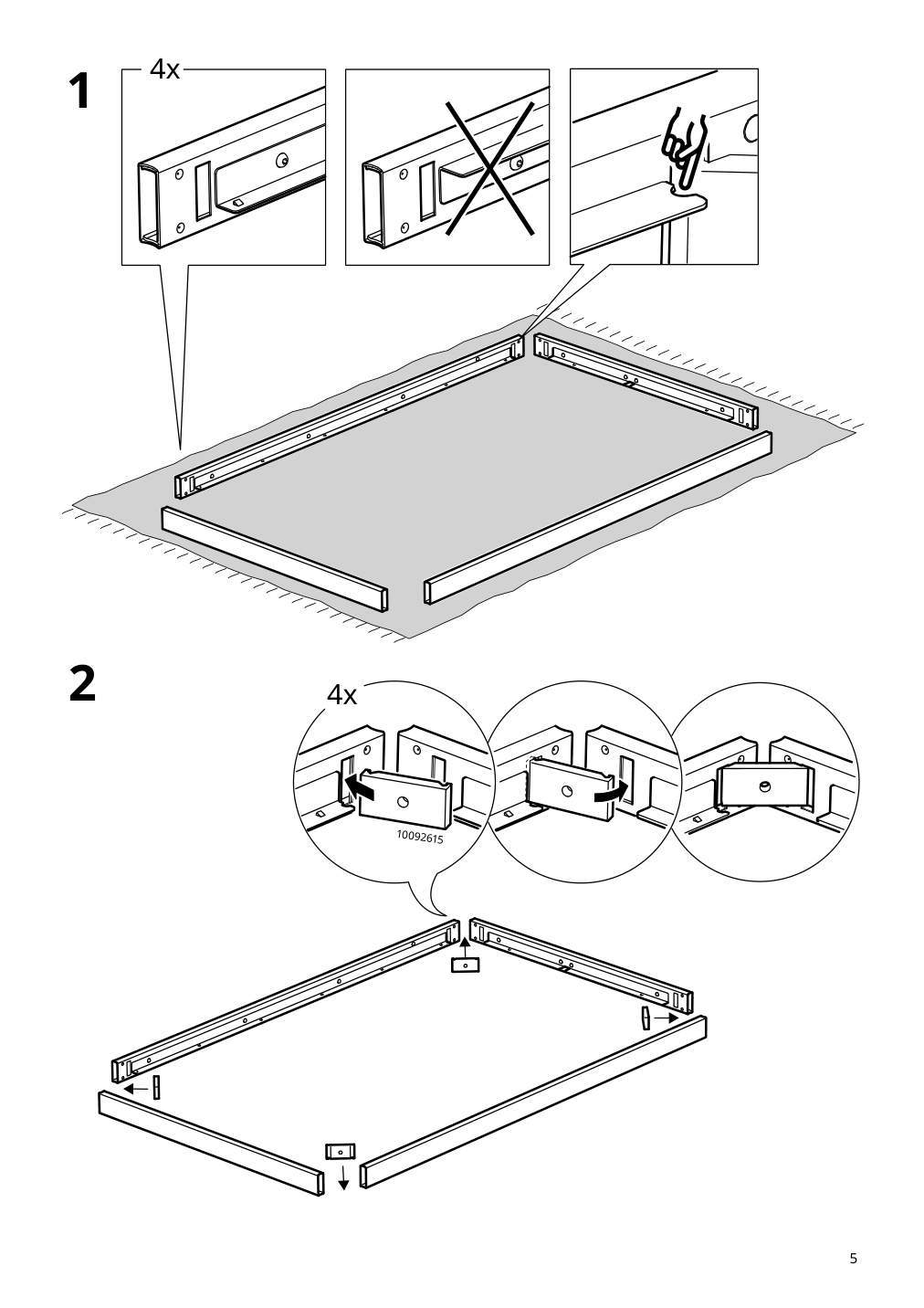 Assembly instructions for IKEA Segeroen table outdoor dark green light gray | Page 5 - IKEA SEGERÖN / ENSHOLM table and 4 chairs 995.447.38