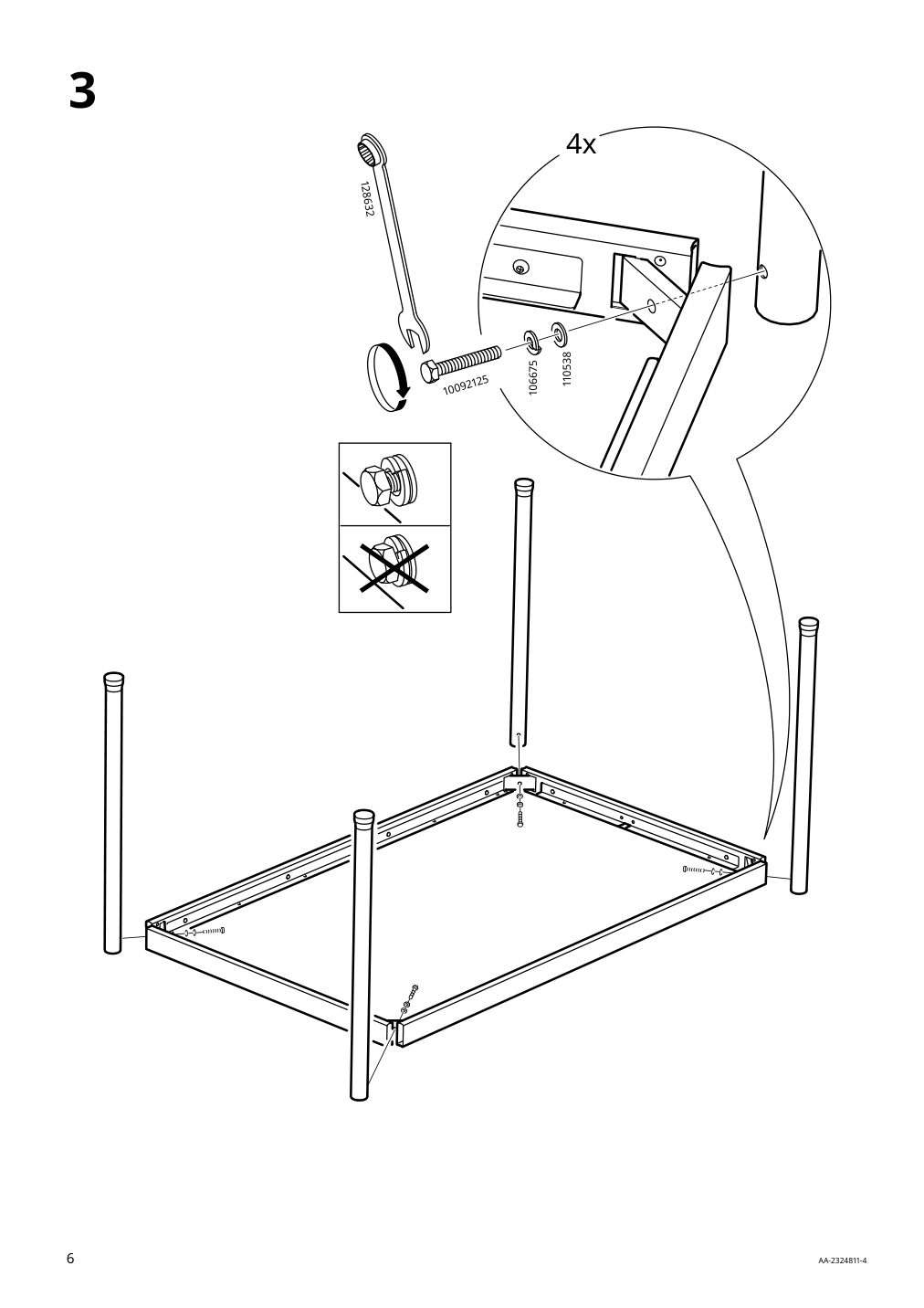 Assembly instructions for IKEA Segeroen table outdoor white beige | Page 6 - IKEA SEGERÖN table, outdoor 905.108.13