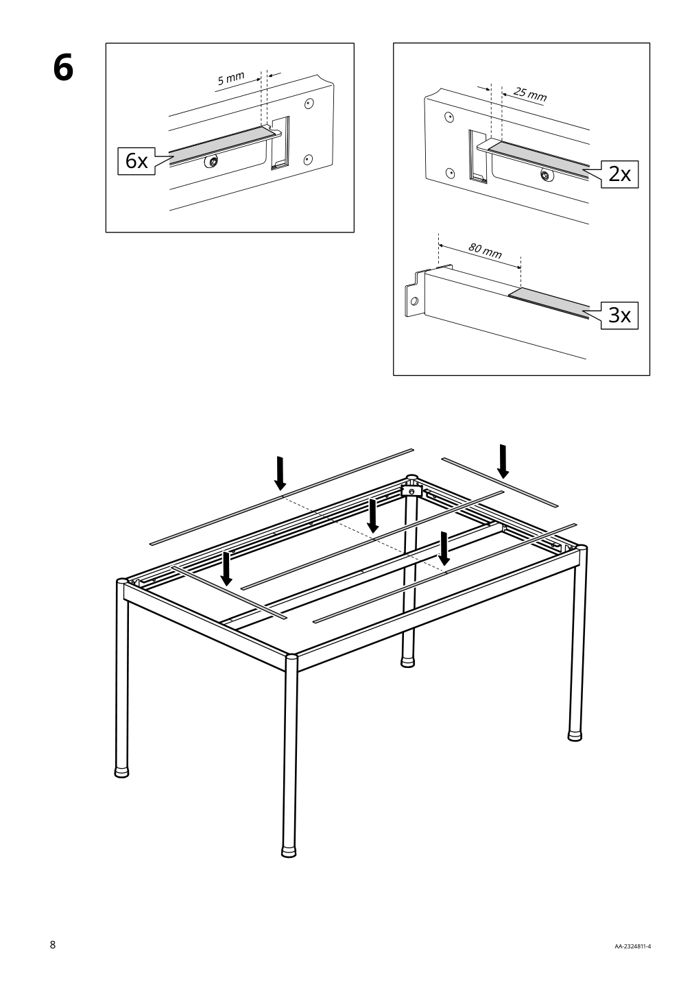 Assembly instructions for IKEA Segeroen table outdoor dark green light gray | Page 8 - IKEA SEGERÖN / ENSHOLM table and 4 chairs 995.447.38