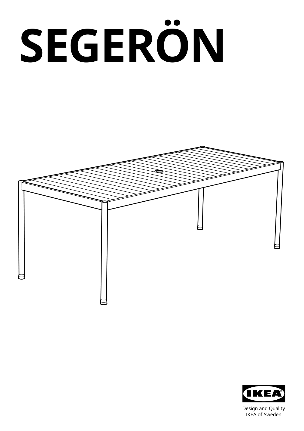 Assembly instructions for IKEA Segeroen table outdoor white beige | Page 1 - IKEA SEGERÖN table+6 armchairs, outdoor 795.339.05