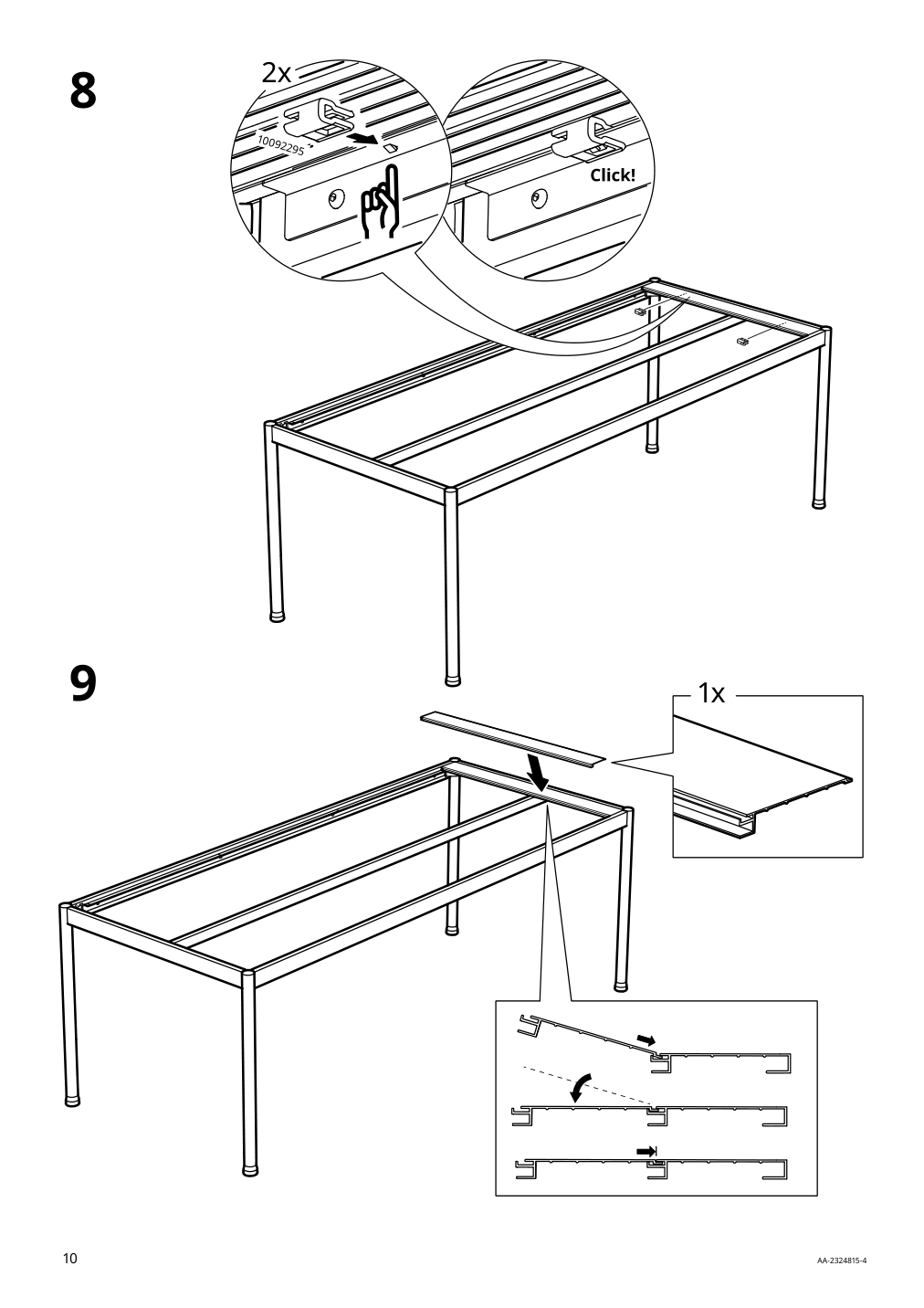 Assembly instructions for IKEA Segeroen table outdoor white beige | Page 10 - IKEA SEGERÖN table+6 armchairs, outdoor 795.339.05