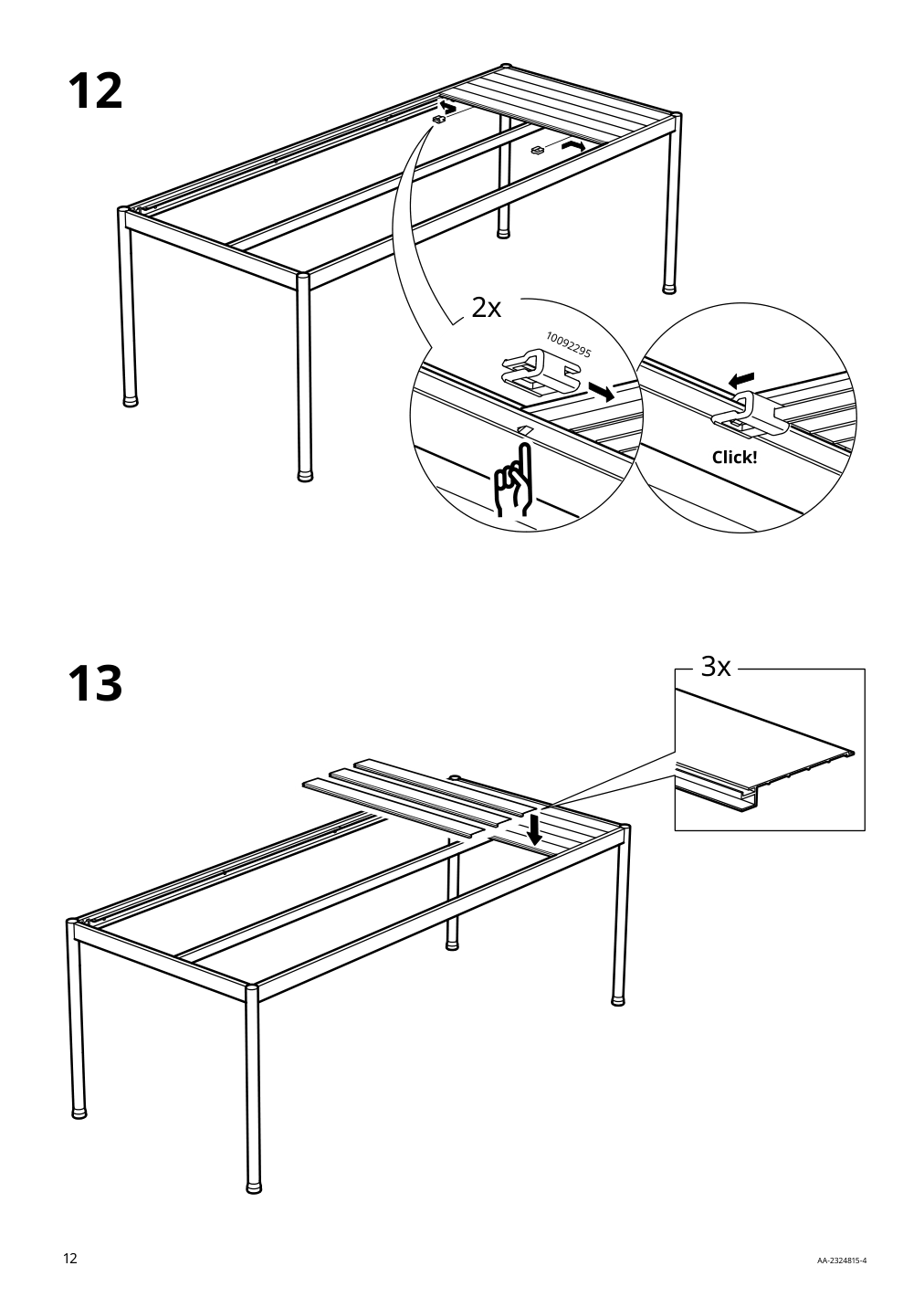 Assembly instructions for IKEA Segeroen table outdoor white beige | Page 12 - IKEA SEGERÖN table+6 armchairs, outdoor 795.339.05