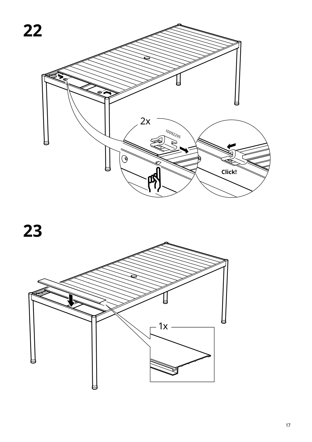 Assembly instructions for IKEA Segeroen table outdoor white beige | Page 17 - IKEA SEGERÖN table+6 armchairs, outdoor 795.339.05