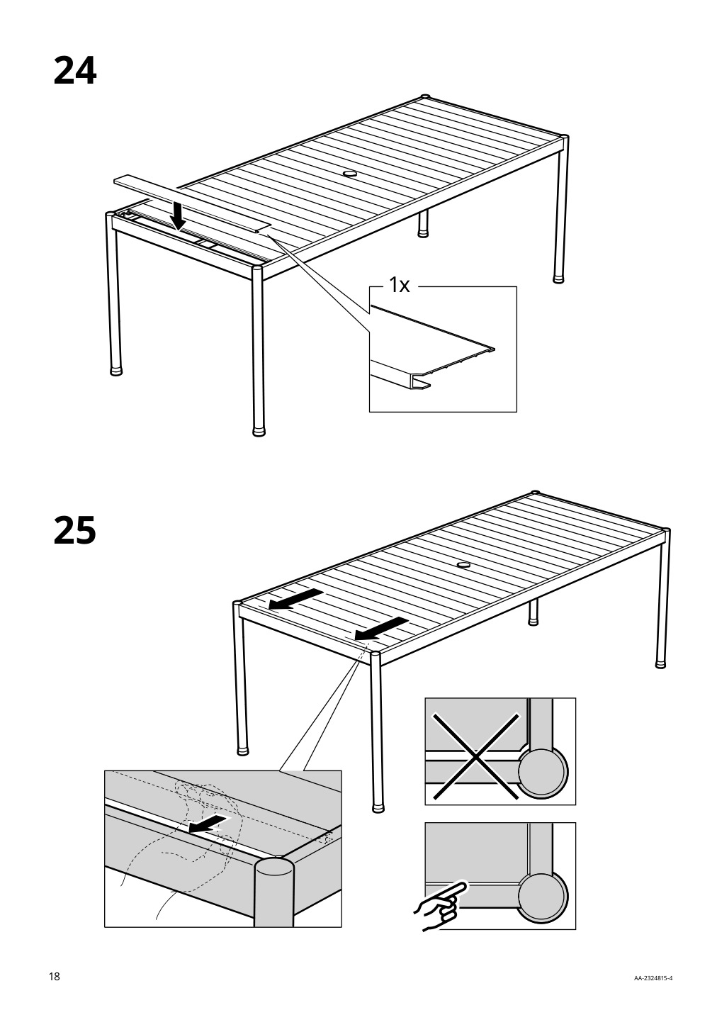 Assembly instructions for IKEA Segeroen table outdoor white beige | Page 18 - IKEA SEGERÖN table+6 armchairs, outdoor 795.339.05