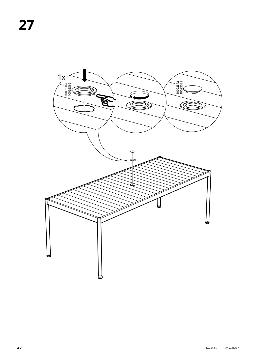 Assembly instructions for IKEA Segeroen table outdoor white beige | Page 20 - IKEA SEGERÖN table+6 armchairs, outdoor 795.339.05