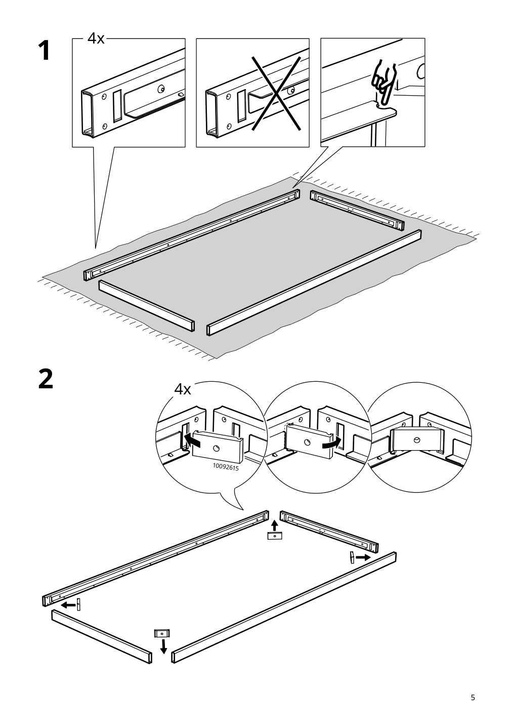 Assembly instructions for IKEA Segeroen table outdoor white beige | Page 5 - IKEA SEGERÖN table+6 armchairs, outdoor 795.339.05