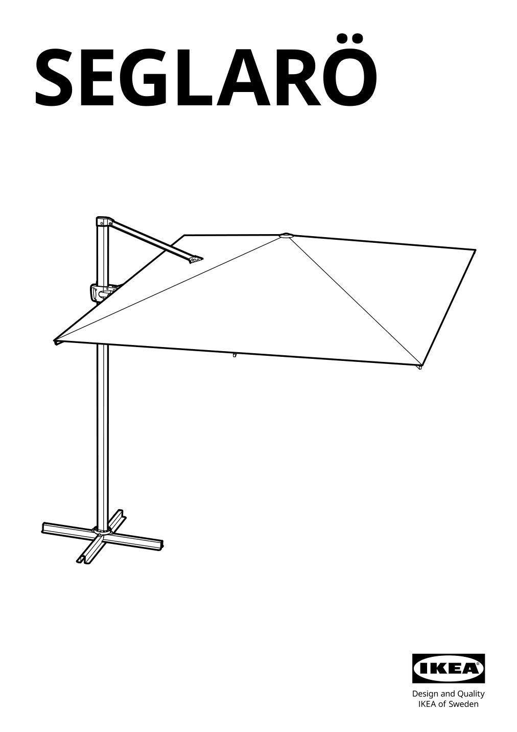 Assembly instructions for IKEA Seglaroe umbrella hanging beige tilting | Page 1 - IKEA SEGLARÖ umbrella, hanging 303.878.68