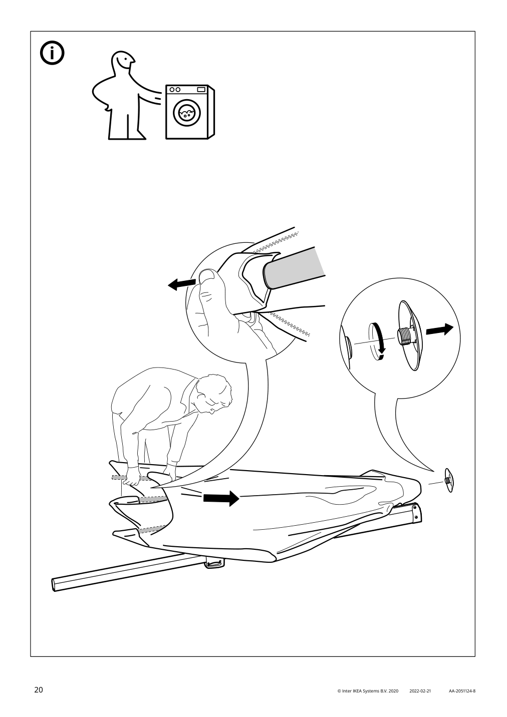 Assembly instructions for IKEA Seglaroe umbrella hanging beige tilting | Page 20 - IKEA SEGLARÖ umbrella, hanging 303.878.68