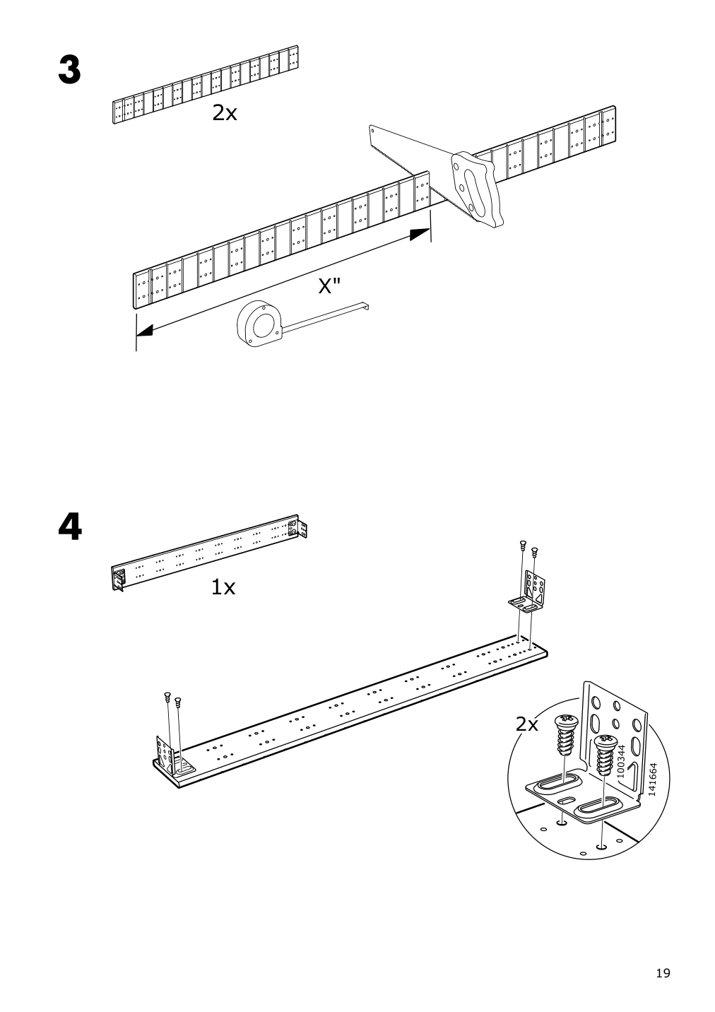 Assembly instructions for IKEA Sektion support bracket for kitchen island | Page 19 - IKEA SEKTION support bracket for kitchen island 002.984.06