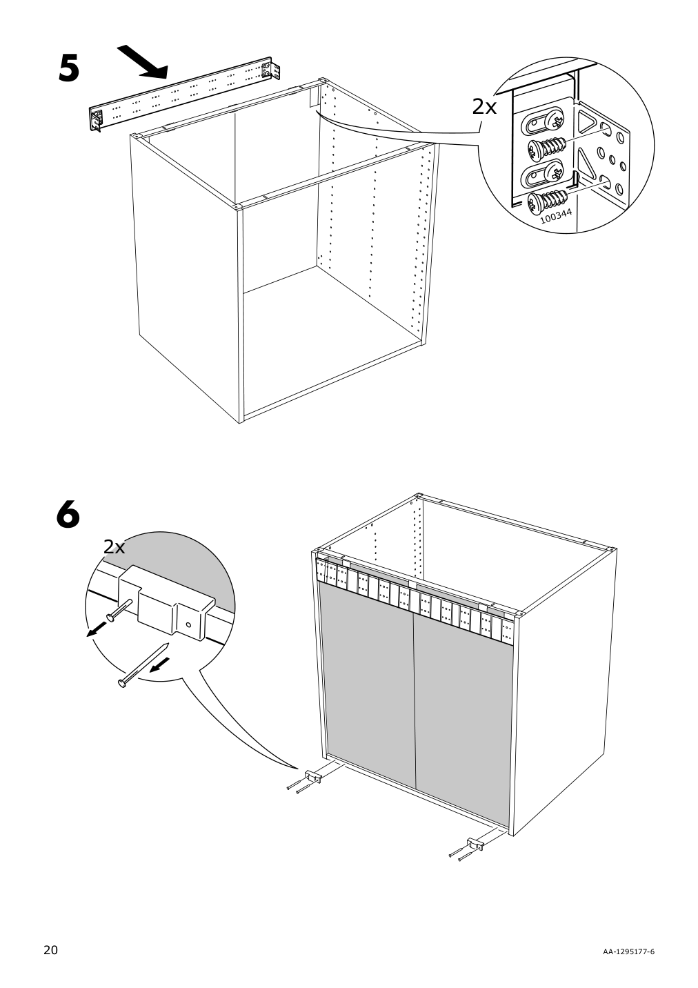 Assembly instructions for IKEA Sektion assembly kit for kitchen island | Page 20 - IKEA SEKTION assembly kit for kitchen island 002.984.11