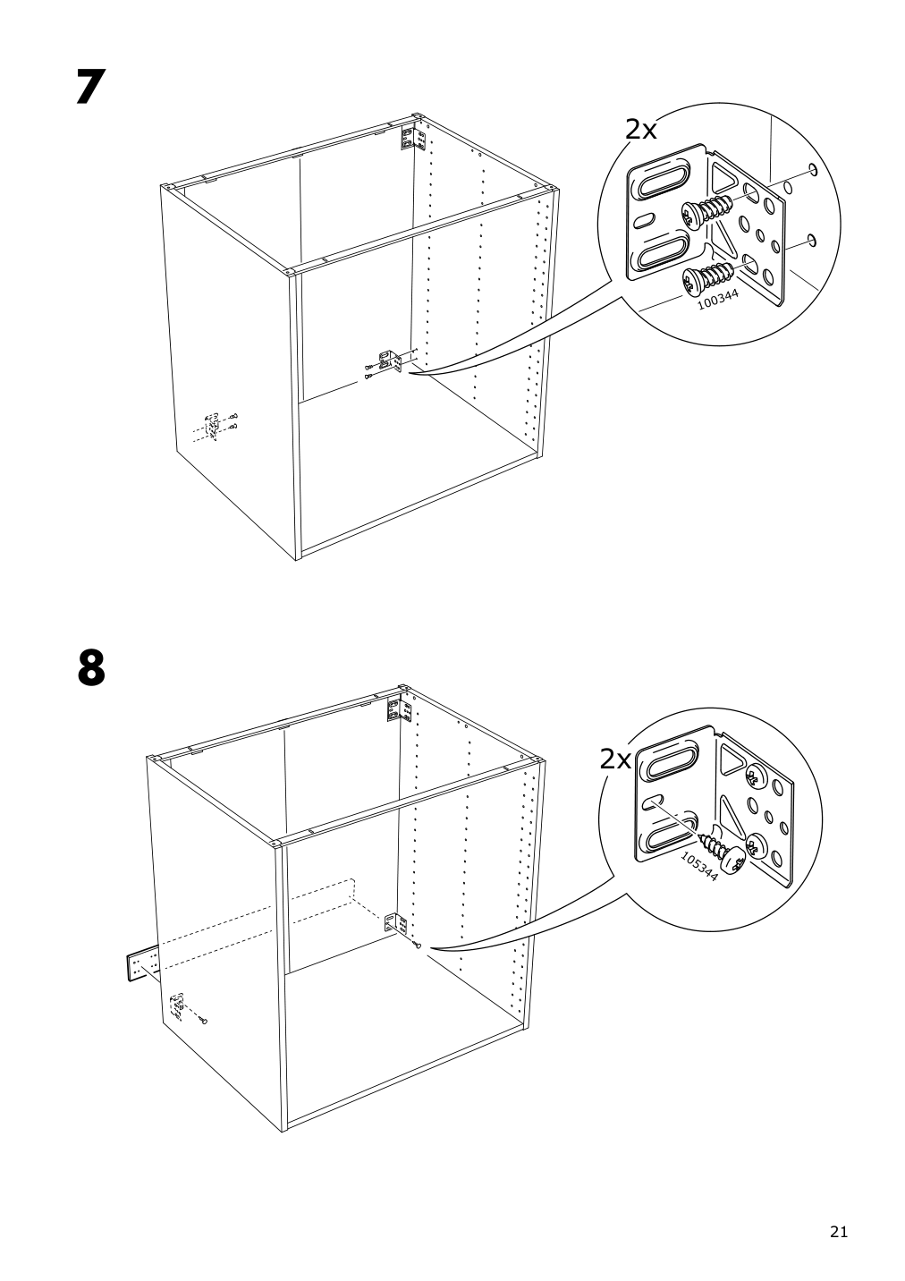 Assembly instructions for IKEA Sektion support bracket for kitchen island | Page 21 - IKEA SEKTION support bracket for kitchen island 002.984.06