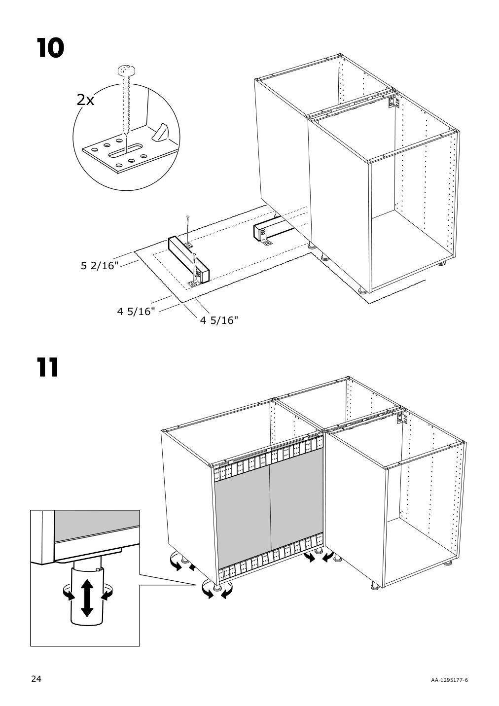 Assembly instructions for IKEA Sektion support bracket for kitchen island | Page 24 - IKEA SEKTION support bracket for kitchen island 002.984.06