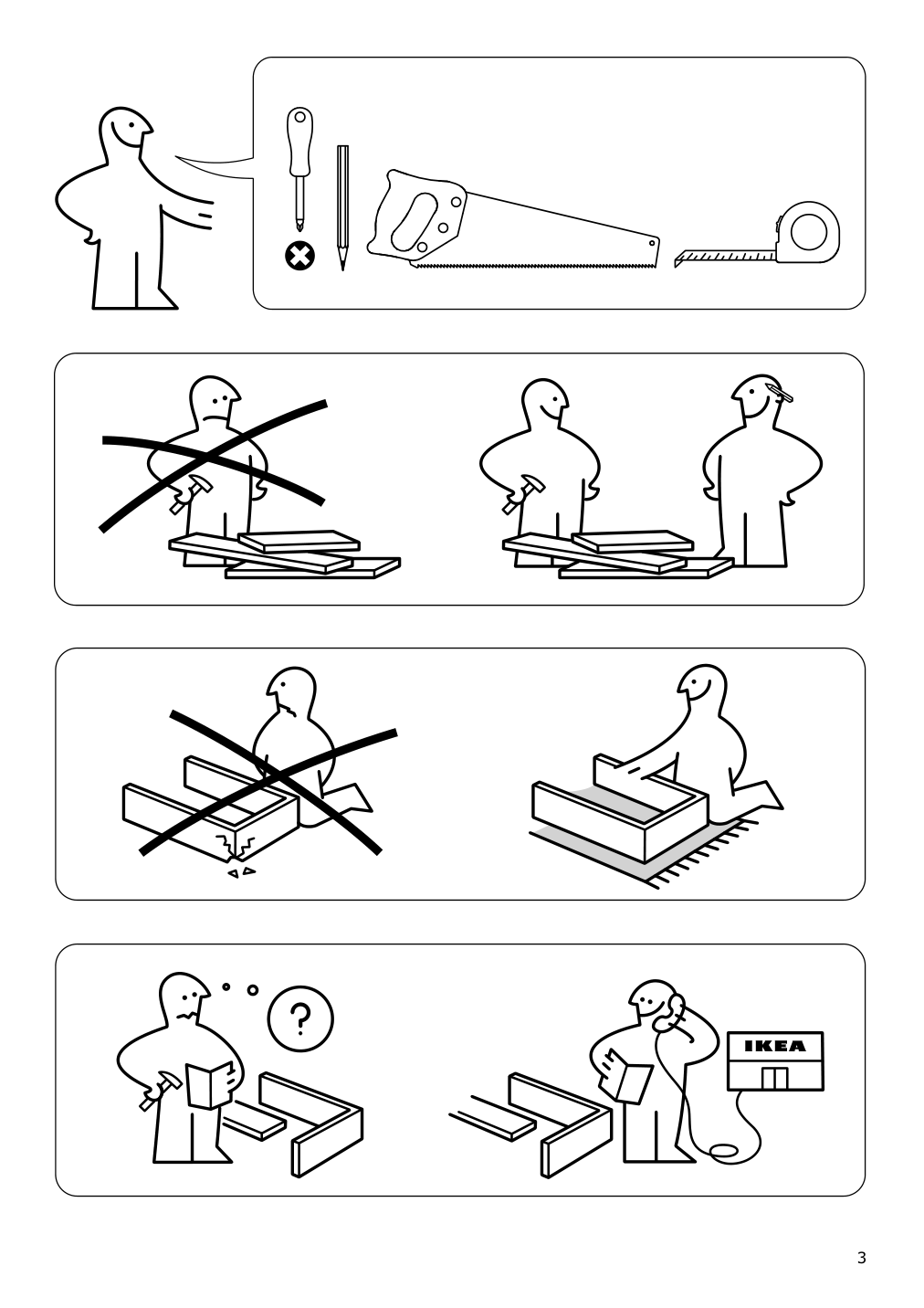 Assembly instructions for IKEA Sektion assembly kit for kitchen island | Page 3 - IKEA SEKTION assembly kit for kitchen island 002.984.11