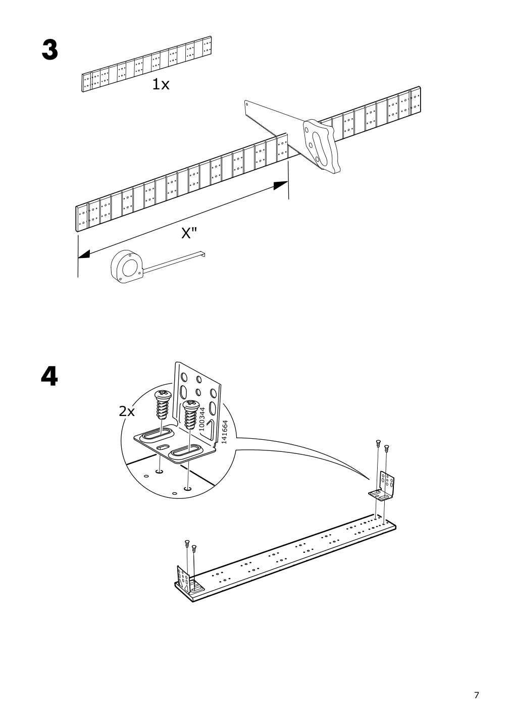 Assembly instructions for IKEA Sektion assembly kit for kitchen island | Page 7 - IKEA SEKTION assembly kit for kitchen island 002.984.11