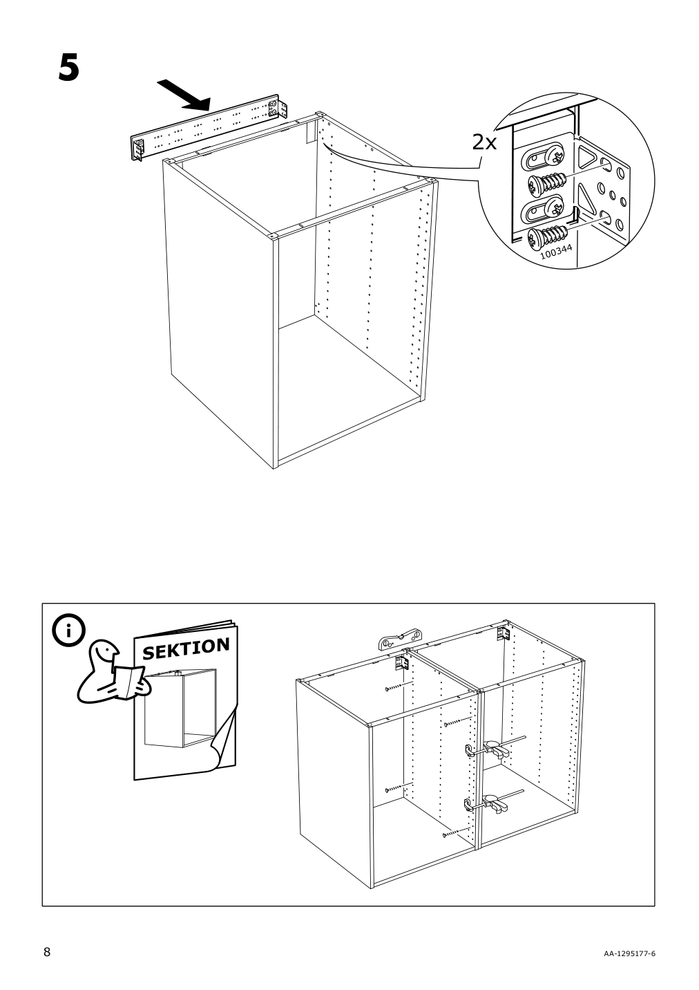 Assembly instructions for IKEA Sektion assembly kit for kitchen island | Page 8 - IKEA SEKTION assembly kit for kitchen island 002.984.11