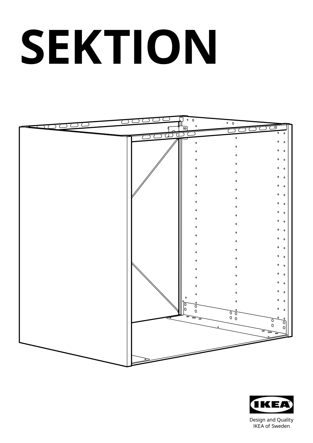 Assembly instructions for IKEA Sektion base cabinet for oven white | Page 1 - IKEA SEKTION base cabinet for oven 693.889.42